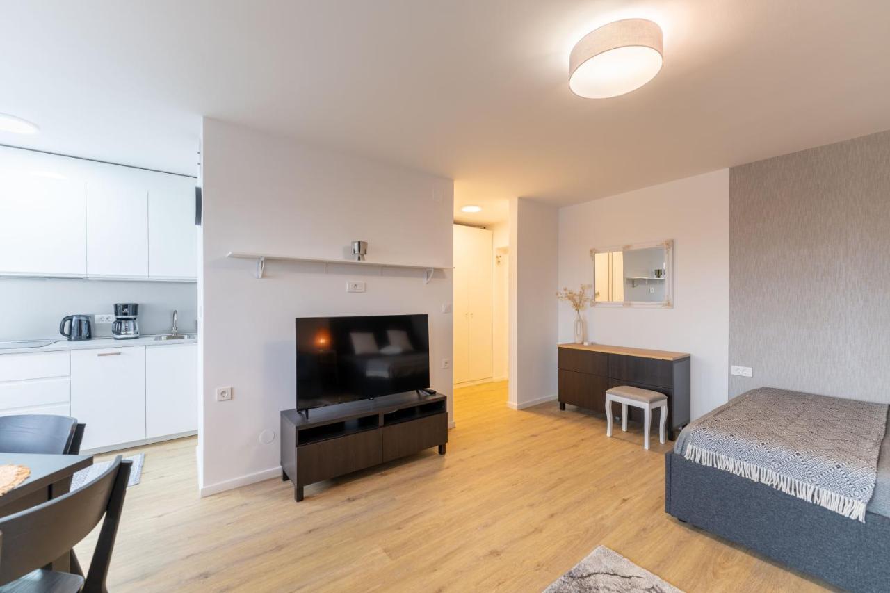 Elegant Tour As Studio Gilly With Open Views And A Balcony In The Center Laibach Exterior foto